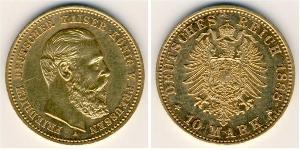 10 Mark Königreich Preußen (1701-1918) Gold 