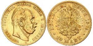 10 Mark Königreich Preußen (1701-1918) Gold Wilhelm I, German Emperor (1797-1888)