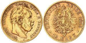 10 Mark Königreich Preußen (1701-1918) Gold Wilhelm I, German Emperor (1797-1888)
