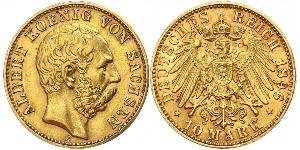 10 Mark Königreich Sachsen (1806 - 1918) Gold Albert (Sachsen)