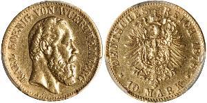 10 Mark Königreich Württemberg (1806-1918) Gold Karl (Württemberg)