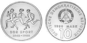 10 Mark Deutsche Demokratische Republik (1949-1990) Kupfer/Nickel 
