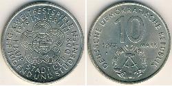 10 Mark República Democrática Alemana (1949-1990) Níquel/Cobre 