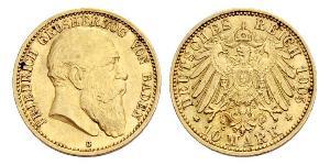 10 Mark Grand-duché de Bade (1806-1918) Or Frédéric Ier de Bade (1826-1907) (1826 - 1907)