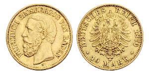 10 Mark Grand-duché de Bade (1806-1918) Or Frédéric Ier de Bade (1826-1907) (1826 - 1907)