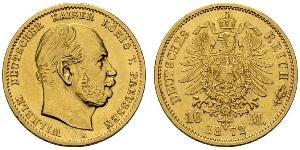 10 Mark Royaume de Prusse (1701-1918) Or Wilhelm I, German Emperor (1797-1888)