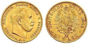 10 Mark Royaume de Prusse (1701-1918) Or Wilhelm I, German Emperor (1797-1888)