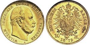 10 Mark Royaume de Prusse (1701-1918) Or Wilhelm I, German Emperor (1797-1888)