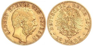 10 Mark Royaume de Saxe (1806 - 1918) Or 