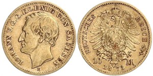 10 Mark Royaume de Saxe (1806 - 1918) Or 