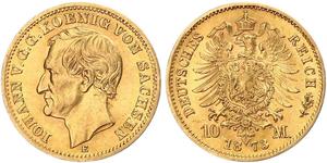 10 Mark Royaume de Saxe (1806 - 1918) Or 