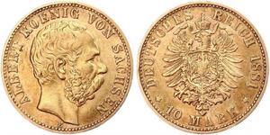 10 Mark Royaume de Saxe (1806 - 1918) Or 
