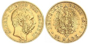 10 Mark Royaume de Saxe (1806 - 1918) Or 