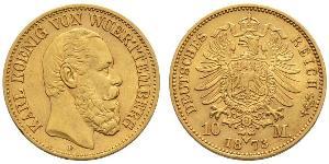 10 Mark Royaume de Wurtemberg (1806-1918) Or Charles Ier de Wurtemberg