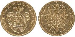 10 Mark Amburgo Oro 