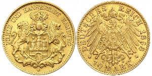 10 Mark Amburgo Oro 