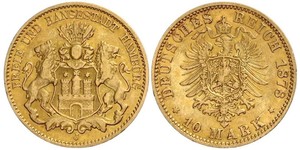 10 Mark Amburgo Oro 