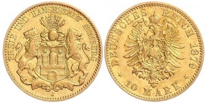 10 Mark Amburgo Oro 