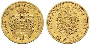 10 Mark Amburgo Oro 