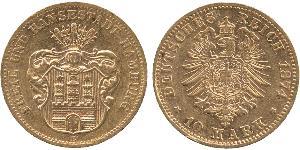 10 Mark Amburgo Oro 