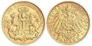 10 Mark Amburgo Oro 