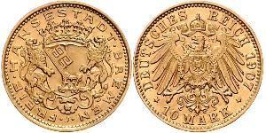 10 Mark Bremen (estado) Oro 