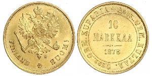 10 Mark Finlandia (1917 - ) / Impero russo (1720-1917) Oro Alessandro III (1845 -1894)