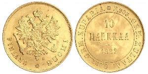 10 Mark Finlandia (1917 - ) / Impero russo (1720-1917) Oro Alessandro III (1845 -1894)