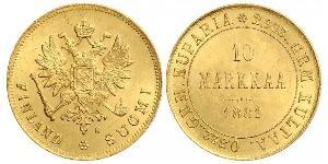 10 Mark Finlandia (1917 - ) / Impero russo (1720-1917) Oro Alessandro III (1845 -1894)