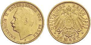 10 Mark Grand Duchy of Baden (1806-1918) Oro Federico II di Baden (1857 - 1928)