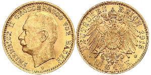 10 Mark Grand Duchy of Baden (1806-1918) Oro Federico II di Baden (1857 - 1928)