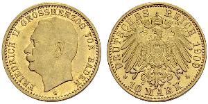 10 Mark Grand Duchy of Baden (1806-1918) Oro Federico II di Baden (1857 - 1928)