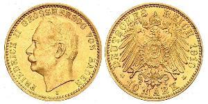 10 Mark Grand Duchy of Baden (1806-1918) Oro Federico II di Baden (1857 - 1928)