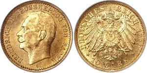 10 Mark Grand Duchy of Baden (1806-1918) Oro Federico II di Baden (1857 - 1928)