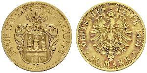 10 Mark Hamburgo Oro 