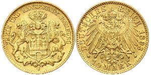 10 Mark Hamburgo Oro 