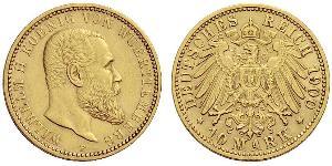 10 Mark Impero tedesco (1871-1918) Oro Wilhelm II, German Emperor (1859-1941)