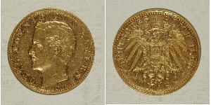 10 Mark Regno di Baviera (1806 - 1918) Oro Ottone di Baviera(1848 – 1916)
