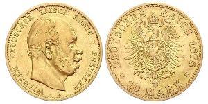 10 Mark Regno di Prussia (1701-1918) Oro Wilhelm I, German Emperor (1797-1888)