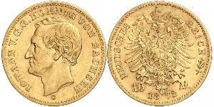 10 Mark Regno di Sassonia (1806 - 1918) Oro 