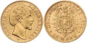 10 Mark Reino de Baviera (1806 - 1918) Oro Luis II de Baviera(1845 – 1886)