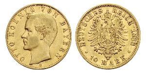 10 Mark Reino de Baviera (1806 - 1918) Oro Otón I de Baviera(1848 – 1916)
