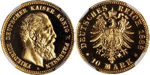 10 Mark Reino de Prusia (1701-1918) Oro Federico Guillermo III de Prusia (1770 -1840)