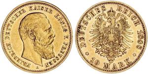 10 Mark Reino de Prusia (1701-1918) Oro Federico Guillermo III de Prusia (1770 -1840)