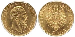 10 Mark Reino de Prusia (1701-1918) Oro Federico Guillermo III de Prusia (1770 -1840)