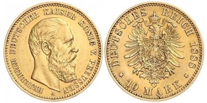 10 Mark Reino de Prusia (1701-1918) Oro Federico Guillermo III de Prusia (1770 -1840)