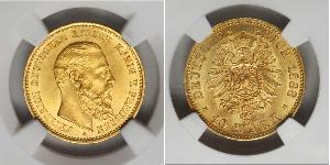 10 Mark Reino de Prusia (1701-1918) Oro Federico Guillermo III de Prusia (1770 -1840)