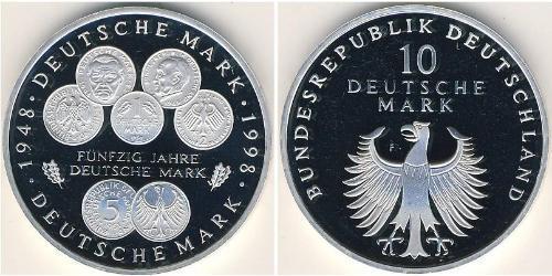 10 Mark Alemania Plata 