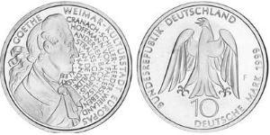 10 Mark Alemania (1990 - ) Plata 