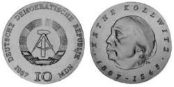 10 Mark República Democrática Alemana (1949-1990) Plata 